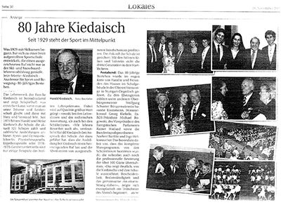 80 Jahre Jubiläum Kiedaisch