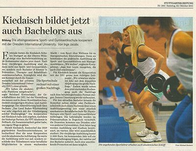 Sport- und Gymnastikschule Bachelorausbildung